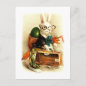 Joyeux Pâques. Cartes postales vintage Bunny Pâque (Devant)