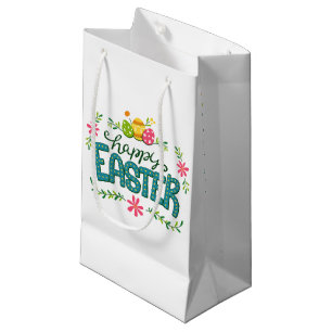 Joyeux Pâques coloré OEufs de Pâques Petit sac cad