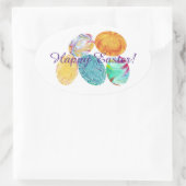 Joyeux Pâques, élégants stickers d'oeufs tourbés d (Sac)