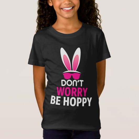 Joyeux Pâques, Être Hoppy, T-shirt Fun Bunny de Pâ (Devant)