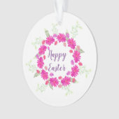 Joyeux Pâques Fleurs rose et blanche (devant)