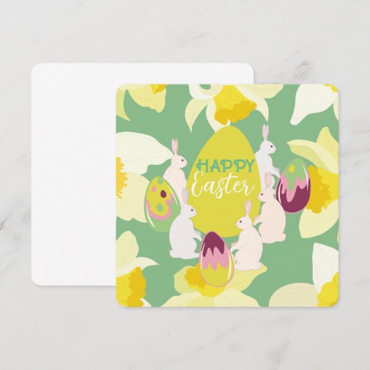 Joyeux Pâques. Invitation (Devant / Derrière)