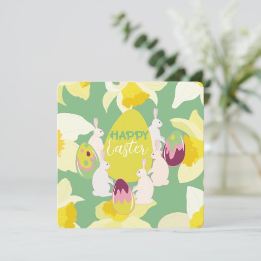 Joyeux Pâques. Invitation (Debout devant)