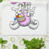 Joyeux Pâques maman serviette de cuisine (Plié)