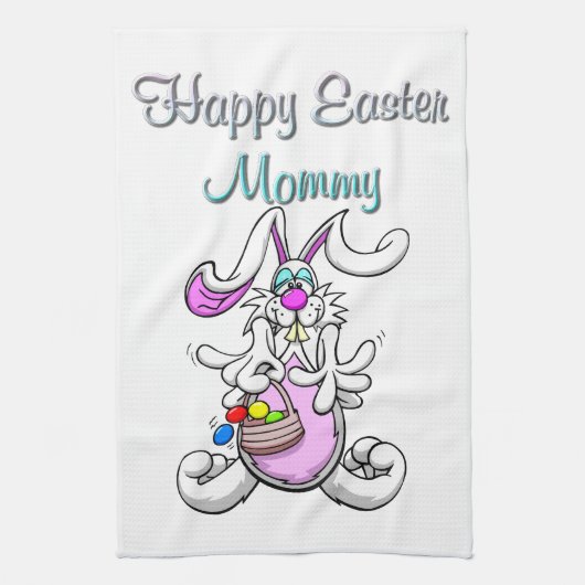 Joyeux Pâques maman serviette de cuisine (Vertical)