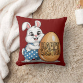 Joyeux Pâques Polka Dot Bunny Jeu Oreiller (Couverture)