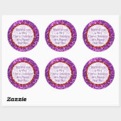 Joyeux Parties scintillant de Noël Stickers violet (Feuille)
