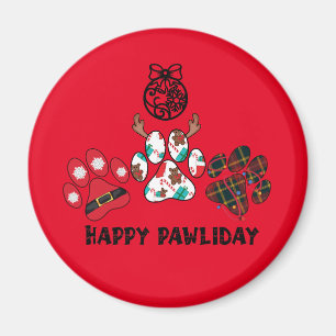 Joyeux Pawliday - Magnet pour les Fêtes de Noël