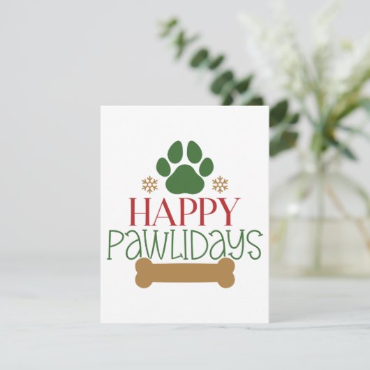 Joyeux Pawlidays Carte de Noël (Debout devant)