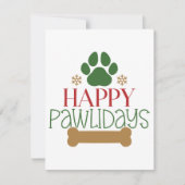 Joyeux Pawlidays Carte de Noël (Devant)