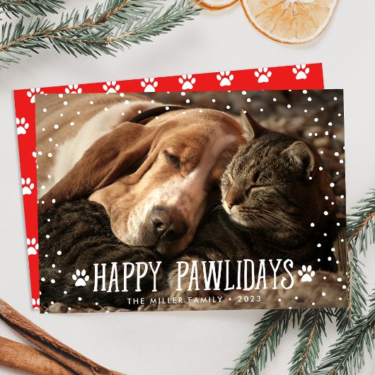 Joyeux Pawlidays | Carte photo de vacances