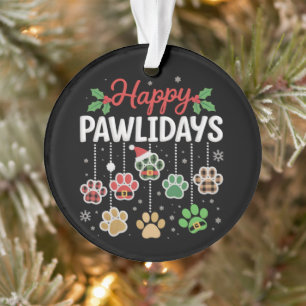 Joyeux Pawlidays Drôle de Noël Patte de chien Xmas