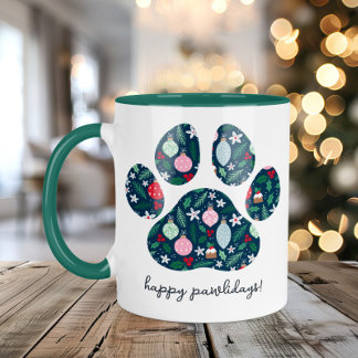 Joyeux Pawlidays Noël Mug pour l'Amant de Chien
