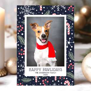Joyeux Pawlidays Pet Carte photo de vacances