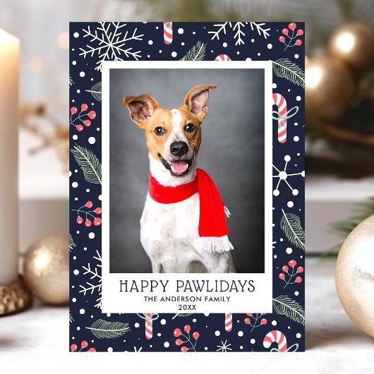 Joyeux Pawlidays Pet Carte photo de vacances