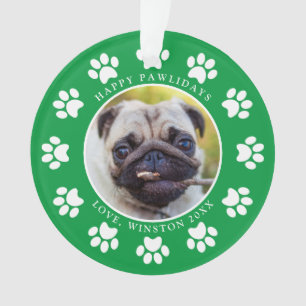 Joyeux Pawlidays Puppy Chig Paws Photo de Noël