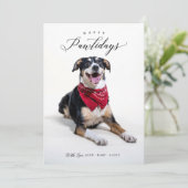 Joyeux Pawlidays Script Pet Carte photo de Noël (Debout devant)