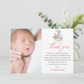 Joyeux petit Baby shower Carte de remerciements ph (Debout devant)