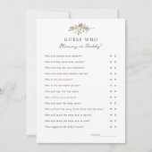 Joyeux Petit Baby shower Devinez Qui Joue Carte (Devant)