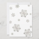 Joyeux petit Baby shower hivernal neige Invitation (Dos)