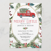 Joyeux petit Baby shower Invitations carte verte (Devant)