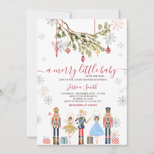 Joyeux petit bébé Invitation de fête (Devant)