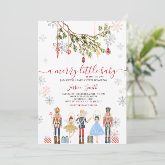 Joyeux petit bébé Invitation de fête (Debout devant)