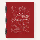 Joyeux petit carnet de Noël blanc (Devant)