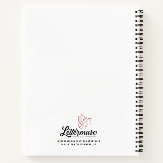 Joyeux petit carnet de Noël blanc (Dos)