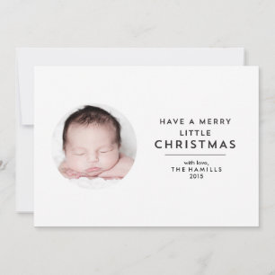 Joyeux petit Carte photo du cercle de Noël