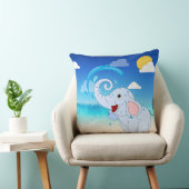 Joyeux petit éléphant Coussin décoratif (Chaise)