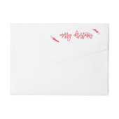 Joyeux petit étiquette de adresse de retour de (Dos)