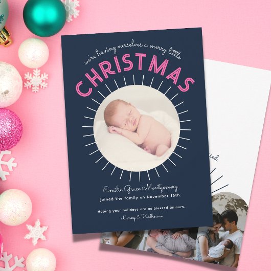 Joyeux petit Faire-part de naissance de Noël