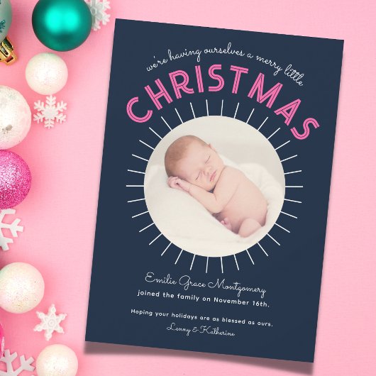 Joyeux petit Faire-part de naissance de Noël