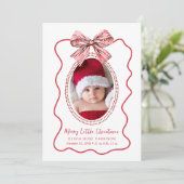 Joyeux petit Faire-part de naissance photo de Noël (Debout devant)