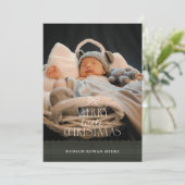 Joyeux petit Faire-part de naissance photo de Noël (Debout devant)