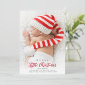 joyeux petit faire-part de naissance photo de Noël (Debout devant)