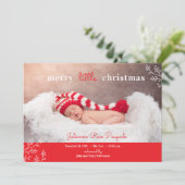 Joyeux petit Faire-part de naissance photo de Noël (Debout devant)