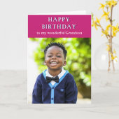 Joyeux petit-fils d'anniversaire avec carte photo (Fleur jaune)
