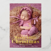 Joyeux petit Noël 2 Faire-part de naissance photo (Recto)