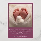 Joyeux petit Noël 2 Faire-part de naissance photo (Verso)