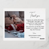 Joyeux petit Noël bébé faire-part de naissance (Verso)