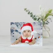 Joyeux petit Noël bébé faire-part de naissance (Debout devant)