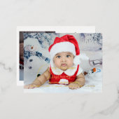 Joyeux petit Noël bébé faire-part de naissance (Recto/Verso)