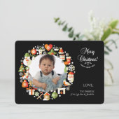 Joyeux petit Noël Carte de vacances photo (Debout devant)