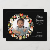 Joyeux petit Noël Carte de vacances photo (Devant / Derrière)