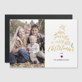 Joyeux petit Noël - carte photo magnétique (Devant / Derrière)