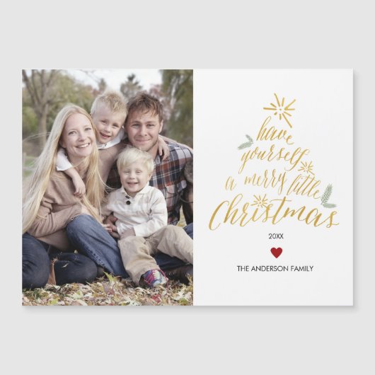 Joyeux petit Noël - carte photo magnétique (Devant)