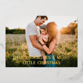 Joyeux petit Noël Foil Carte de vacances (Recto)