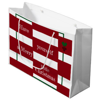 "Joyeux Petit Noël" Grand Sac Cadeau Glosseux